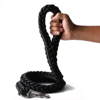 large dog leash traction rope with heavy duty buckle hand knitted strong durable nylon braided leashes for medium big dogs bully