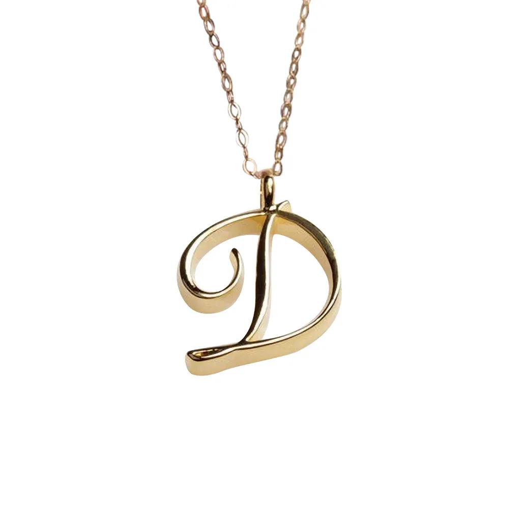 Женское ожерелье с алфавитом женская простая цепочка на шею подвеска в виде