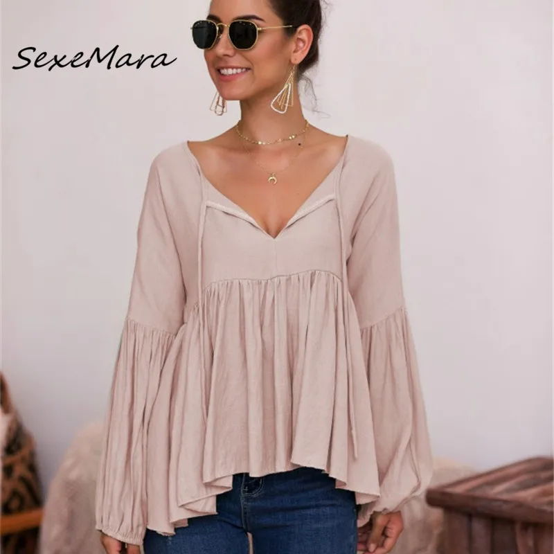 

2019 Women Autumn Long Sleeve Shirt Plus Size Korean Fashion Casual Loose Women Clothing
