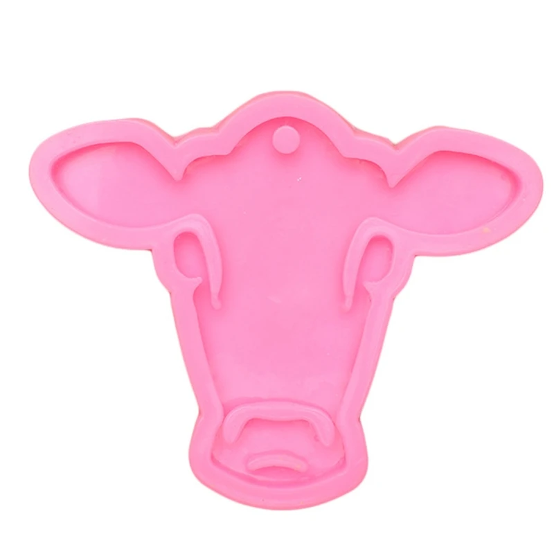 

Блестящая Глянцевая бирка с головой быка, брелок, силиконовый брелок для рукоделия, подвеска, ювелирные изделия для подарка на День святого ...