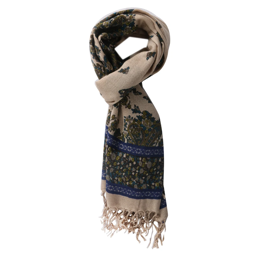 Модный шарф для женщин шали с цветочным принтом палантины треугольная бандана