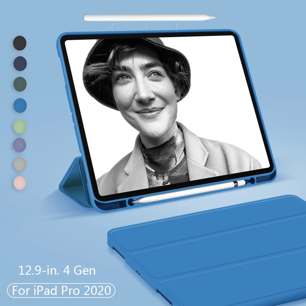 Для iPad Pro 12 9 дюйма. 4th Generation 2020 с держателем для карандашей чехол из полиуретана