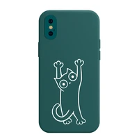 nohon fashion cute brief strokes whale pattern phone case for iphone 11 12 pro max xs 7 8 plus se 2020 xr huawei p20 back cover