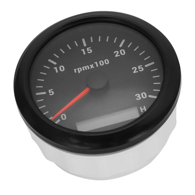 

85MM Marine Tachometer 0-3000 RPMX Tachometer 7-Color Backlight Odometer Suitable for Marine Yacht Motorcycle