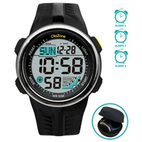 digital watch for mens teen boys sports water resistant 60 lap 3 alarm stopwatch dual time black watch age 15 20
