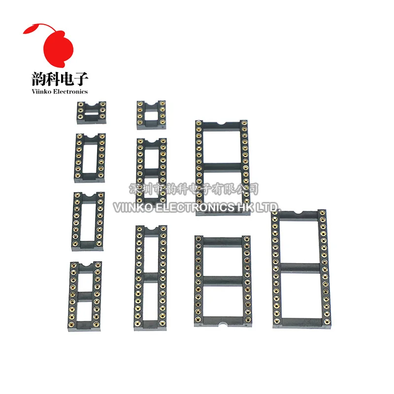 10 шт. круглое отверстие разъем IC DIP 6 8 14 16 18 20 24 28 40 pin DIP6 DIP8 DIP14 DIP16 DIP18 DIP20 DIP28