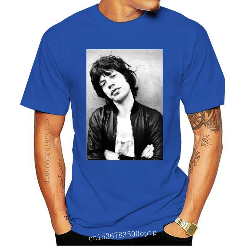 Футболка Мик Джаггер рок средней длины | Мужская одежда