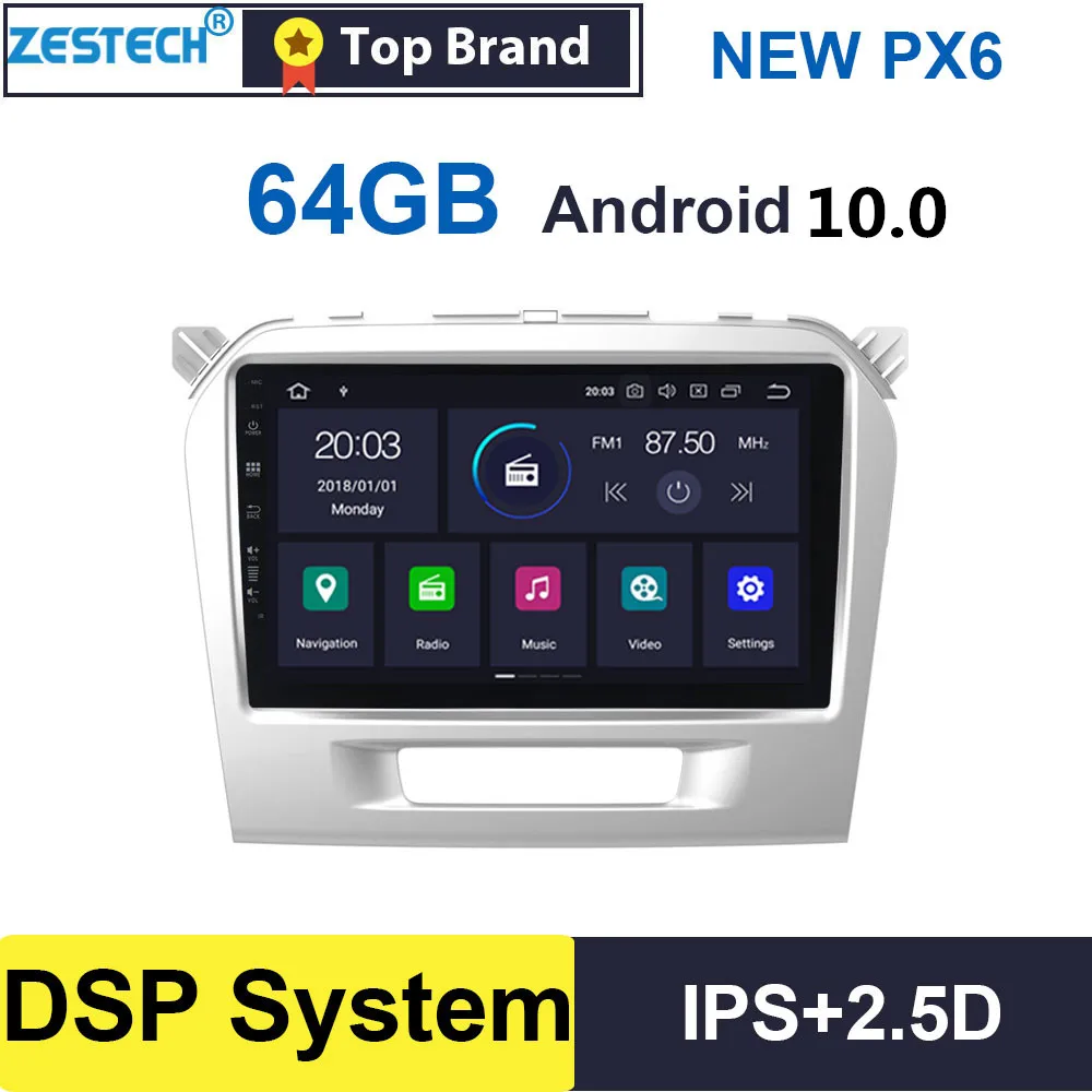 Android 10 2.5D IPS 9 &quotGPS Радио автомобильный DVD плеер для Suzuki Grand Vitara 2015 2016 2017 2018