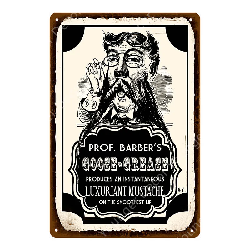 Barber Shop Metal Signs Haircuts And Shaves Advertising Decorative Board Home Wall Decor Hairdresser Gift Vintage Poster YI-165 - Цвет: YD7802BI