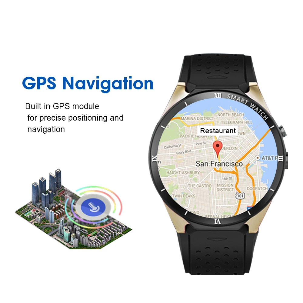 KW88 Pro 3G умные часы Android 7 0 с камерой 1 Гб + 16 спортивные SIM-карта WiFi GPS Bluetooth |