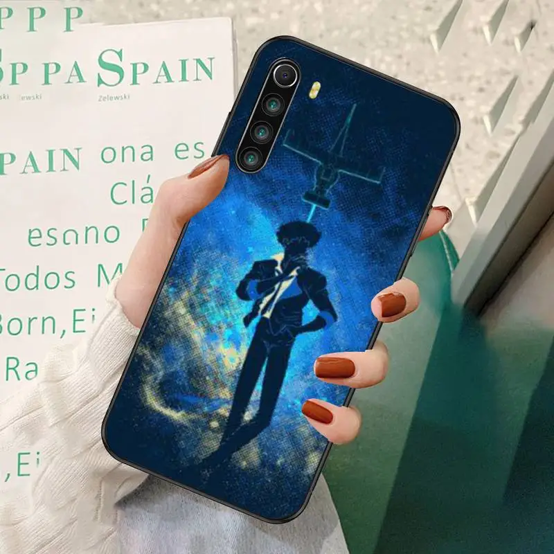 

Black Soft Silicone Cowboy Bebop Phone Case For Redmi 7 8 9 A K20 30 Pro Note 8 9 Pro 9s