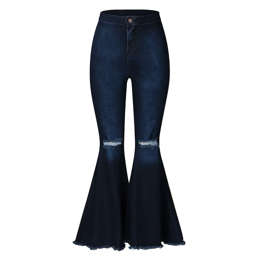 Джинсы для женщин джинсы с высокой талией женские рваные узкие эластичные стрейч