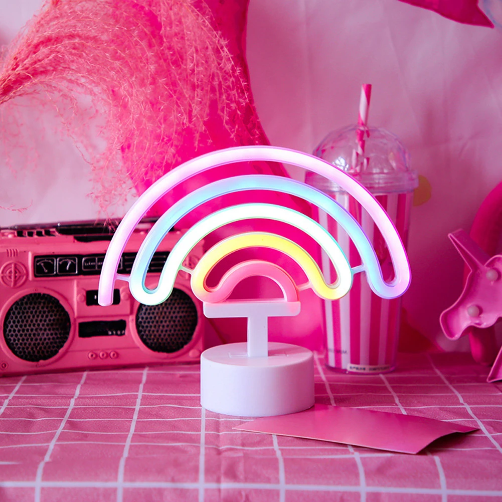 

LED Neon USB Powered Night Light Sign Wall Art Sign Night Lamp Xmas Bedside Night Light Decor Light For Children Home Decor