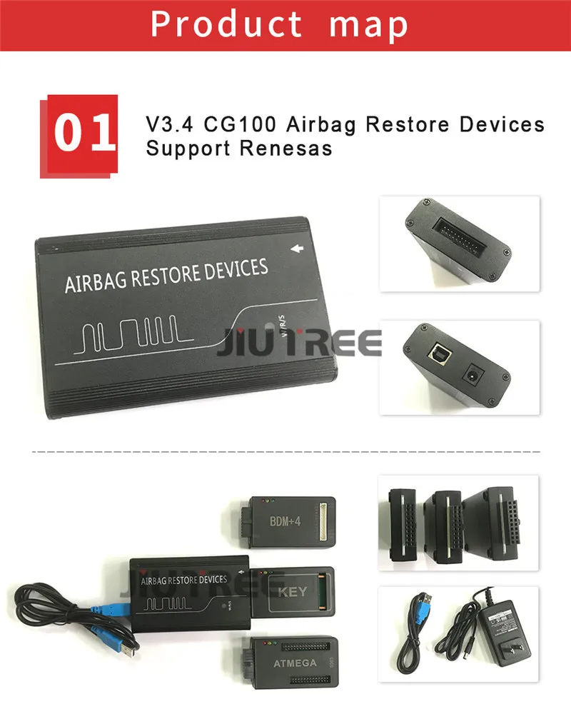 CG100 PROG III 3 устройства для восстановления подушки безопасности cg100 prog iii для Renesas инструмент для установки подушки безопасности со всеми функциями Renesas SRS