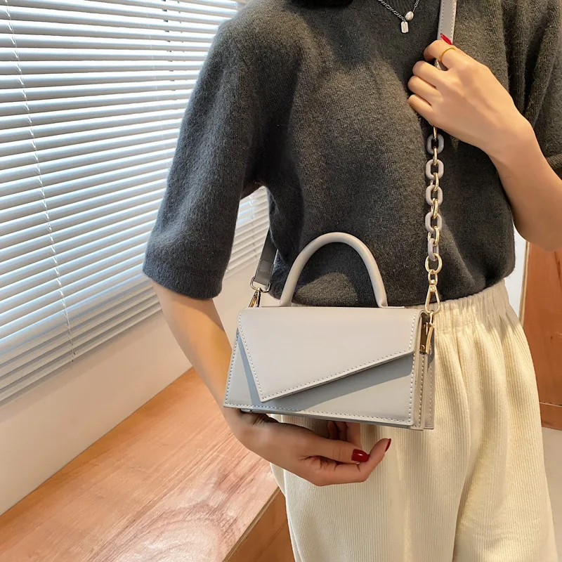 Fashion Chic Small Flap Design Women Handbags Luxury Chains Shoulder Crossbody Bags Simply Messenger Bag Quality Lady Purse 2021