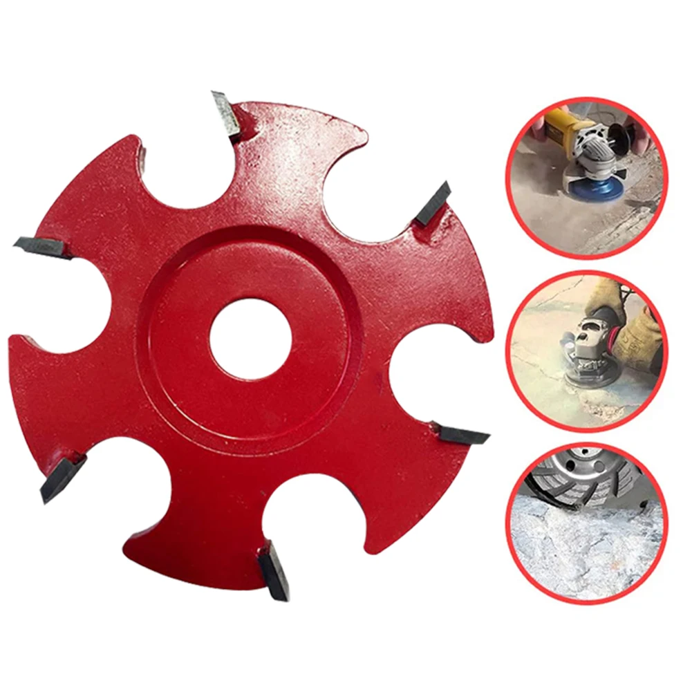 

6 Teeth Carving Disc Wood Milling Cutter Angle Grinder Strong Toughness Wooden Portable Attachment Wood Cutter
