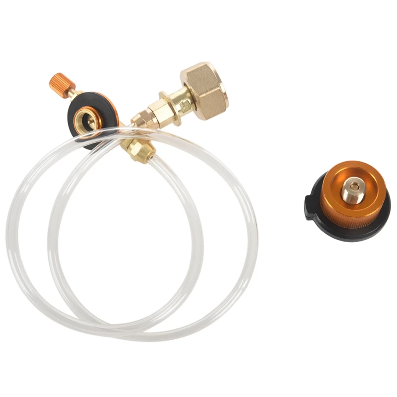 

Уличная газовая плита, походная плита, адаптер для заправки пропана для горелки, адаптер для баллона LPG плоская муфта для цилиндрической емк...