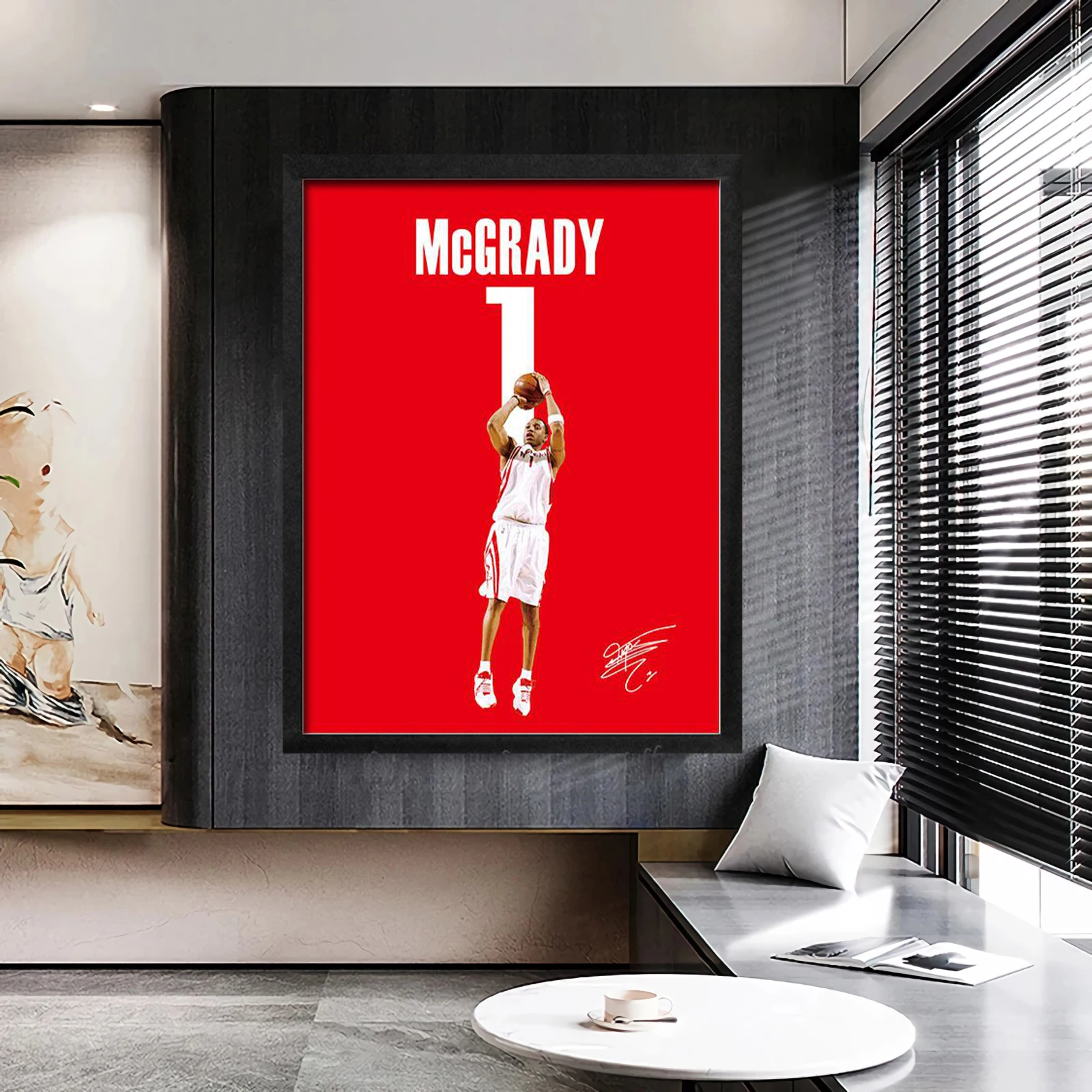 Персонаж баскетбольной звезды персонажа с печатью на холсте домашнее искусство