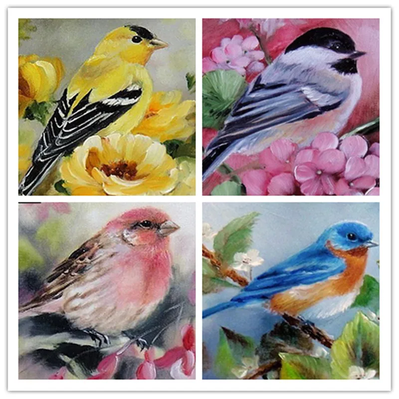 Полностью Алмазная картина животное птица и цветы DIY вышивка крестиком украшение