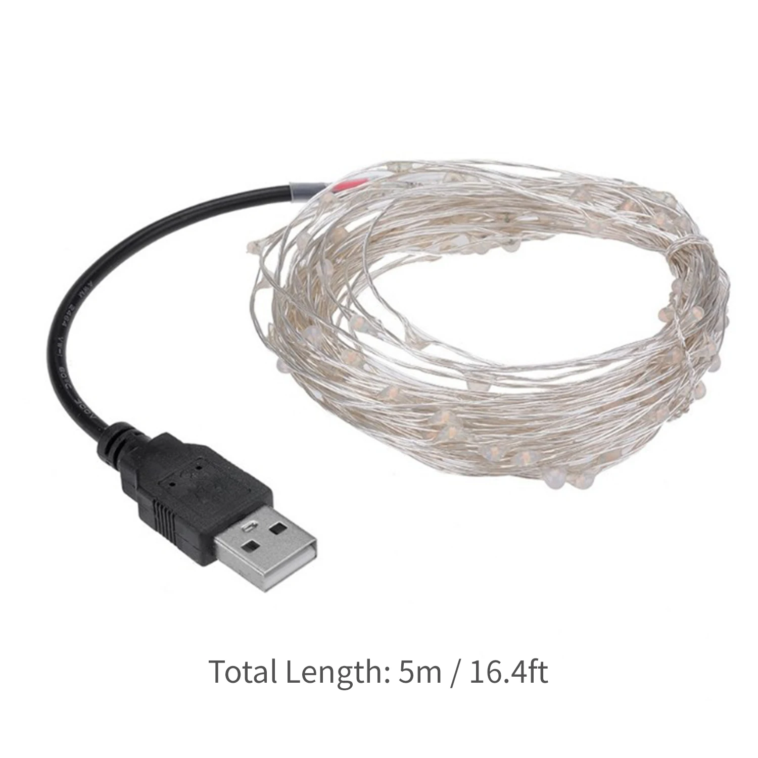 16FT 50 светодиодов гирлянды USB ФЕЯ лампы Рождество Хэллоуин декоративные подвесные