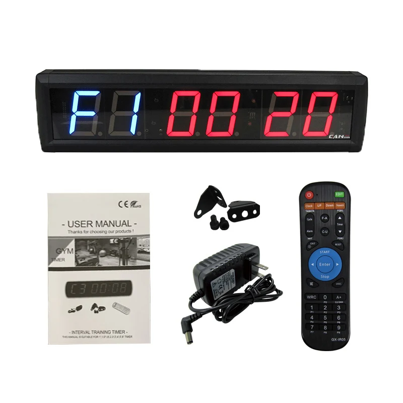 

GANXIN 2.3 Inch Gym Training Clock LED Digital Crossfit Timer with Programable Functions