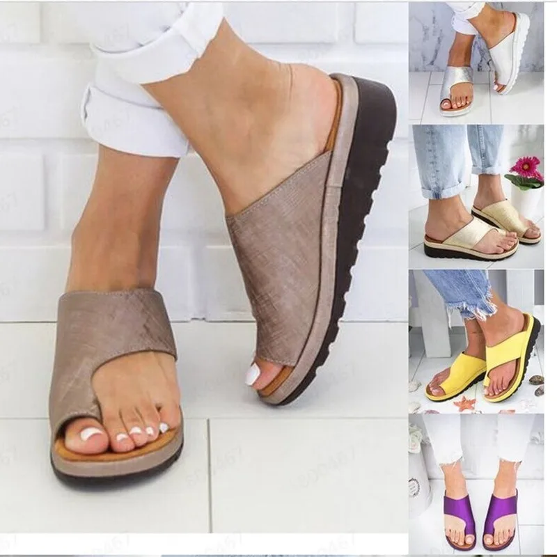 Summer Women Slippers British Big Size Beach Shoes Breathable Ladies Flip Flops Female Shoes Wedges Lightweight Slides 35-43