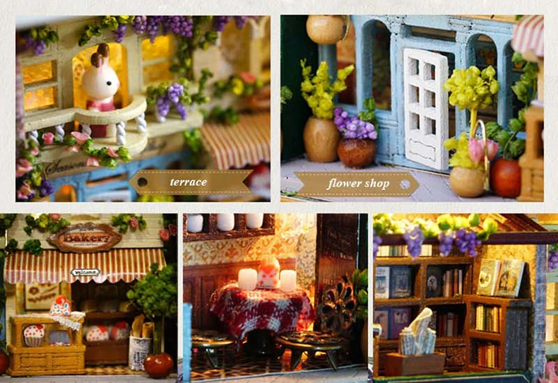 Коробка театр миниатюрная мебель для кукольного дома игрушка DIY миниатюрная кукла домашняя мебель светодиодные игрушки для детей подарок на день рождения V5