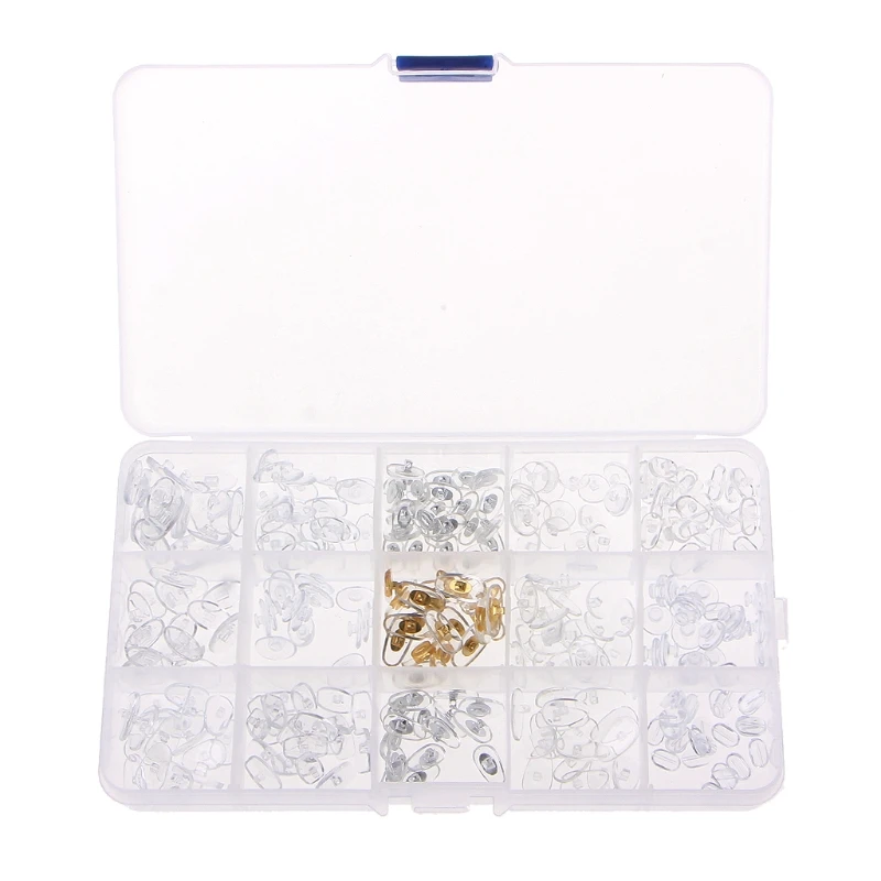 

150 Pairs Silicone Eyeglass Sunglasses Spectacles Screw On Nose Pads Repair Tool