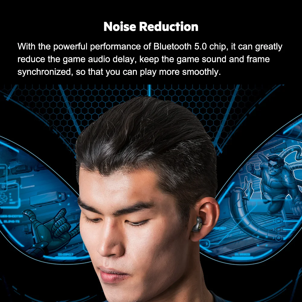 Беспроводные наушники Marvel сертифицированные Mini Bluetooth V5.0 TWS с изображением