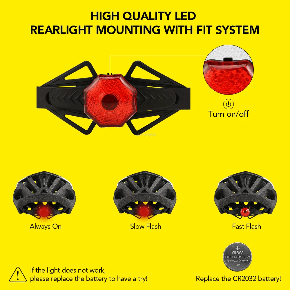 

Integrally-molded Cycling Helmet with Taillight Ultralight Road Bike Riding Helmets Adjustable Bicycle Motorcycle Sports Helmet