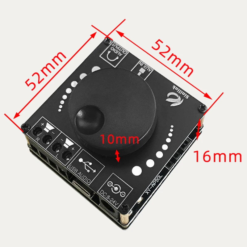 XY AP50L Mini Bluetooth 5 0 50 Вт + беспроводной цифровой усилитель o мощности стерео 3 мм AUX USB