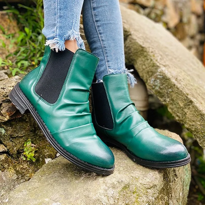 Women Knee High Boots  Low Heels Booties Plus Size Gladiator Pu Leather Knight Shoes Woman