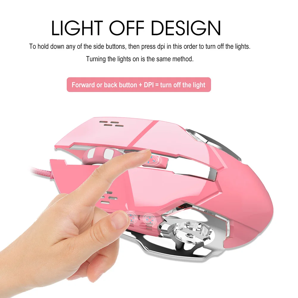 6 кнопок игровой дышащий светодиодный мыши с подсветкой жнец проводная USB