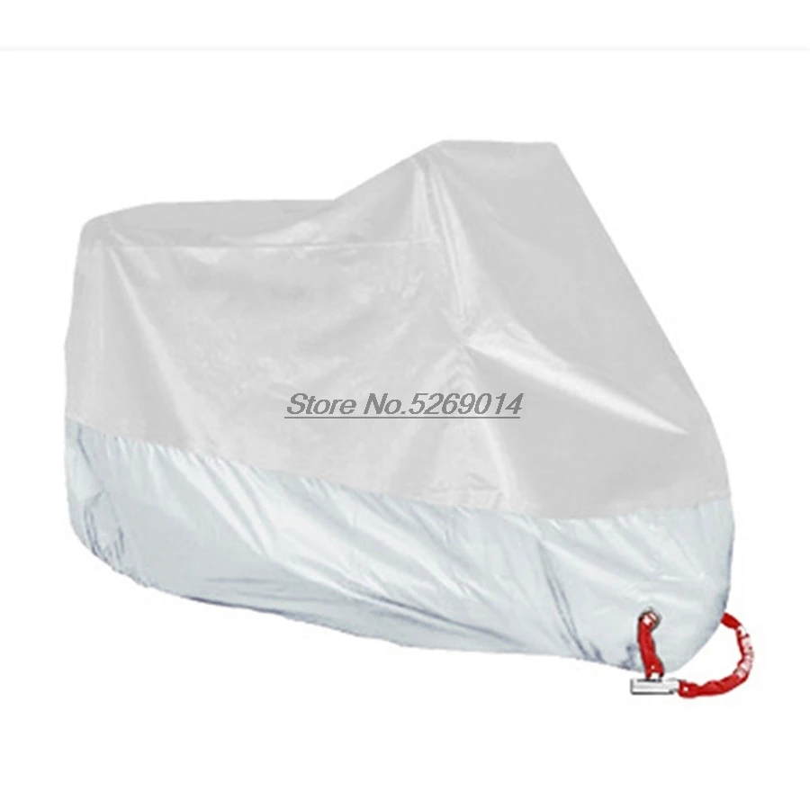 Silver-Silver Крышка мотоцикла УФ Анти дождь для крышки двигателя Водонепроницаемый чехол для мотоцикла мотоцикл cicleta Cubierta Harley Road King классический Honda - Цвет: Silver-Silver