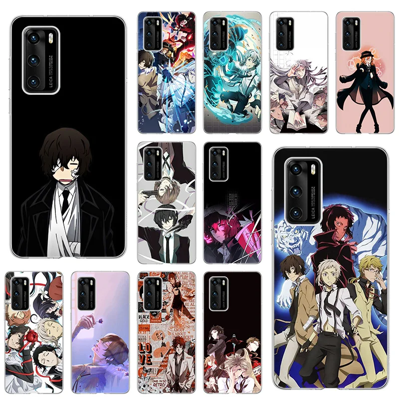 

Bungou Stray Dogs Anime Soft TPU Clear Phone Case for Huawei P50 P40 Lite P30 Pro P20 Y7A Y8S Y5 Y6 Y7 2019 P-Smart Z 2021 Cover