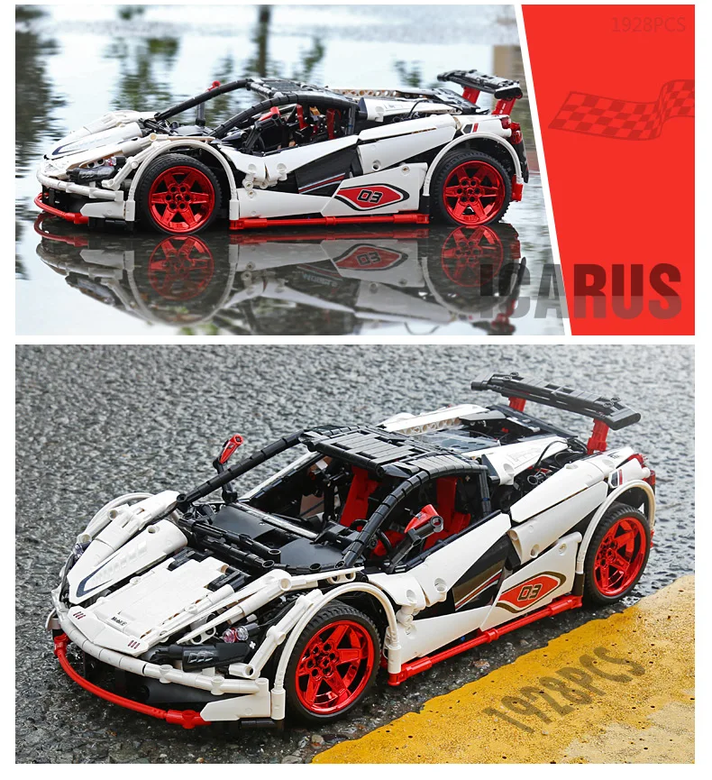 DHL lepinblocks 20086 20087 20001 Technic Race Car Building Blocks Bricks 42083 42056 Christmas Gift Bugatti car Chiron