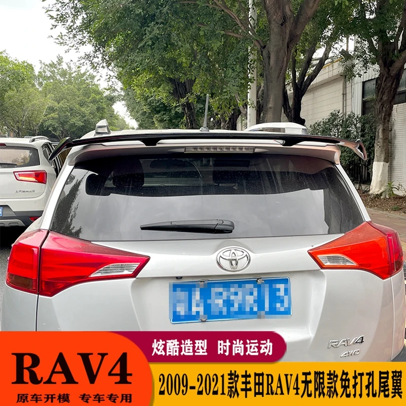 For Toyota RAV4 2014-2020 high quality ABS Plastic Unpainted Color Rear Spoiler Wing Trunk Lid Cover Car Styling