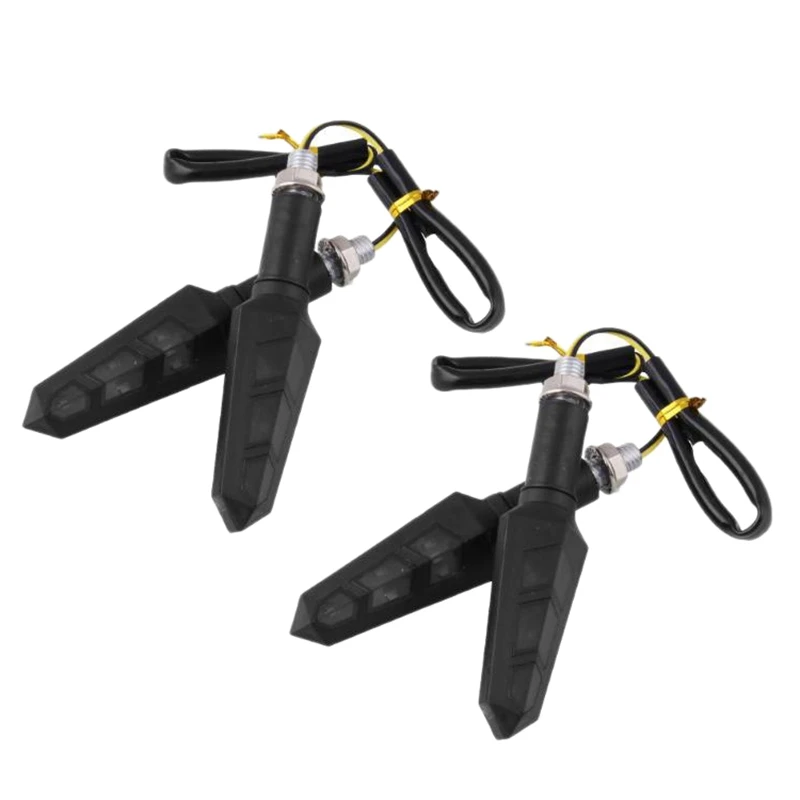 4 шт. Мотоцикл Велосипед 6 светодиодный Янтарный указатель поворота Blinker