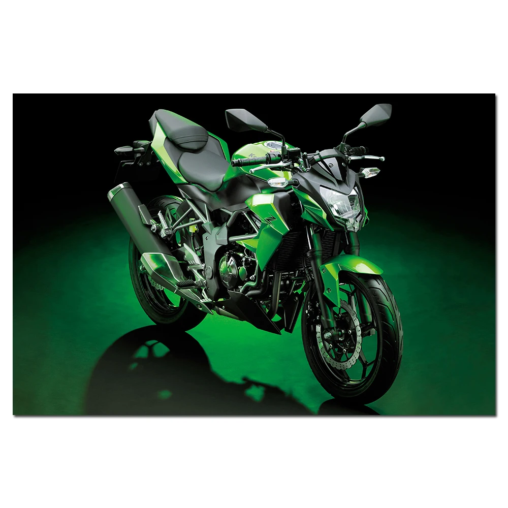 Kawasaki Z250SL мотоциклы фото настенный художественный постер холст картина для