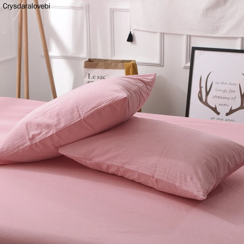 

Bedding Pillow Cover Solid Pillowcases Decorative Wedding Gift Cotton Pillow Cases Home Textile 48x74cm Pillow Case 2pcs