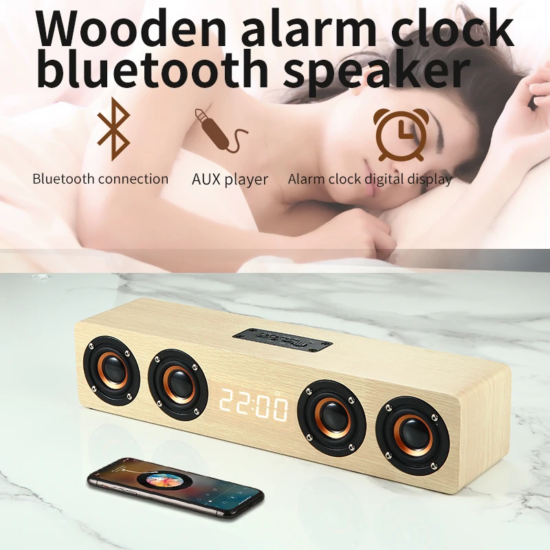 Портативная Bluetooth Колонка для домашнего кинотеатра беспроводной деревянный
