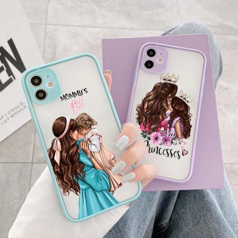 Super Mom Dad Hard Baby Girl Phone Case For iphone SE 2020 Fashion Family cover X XS Max XR 12 11 13 Pro Max 6 7 8 Plus Funda