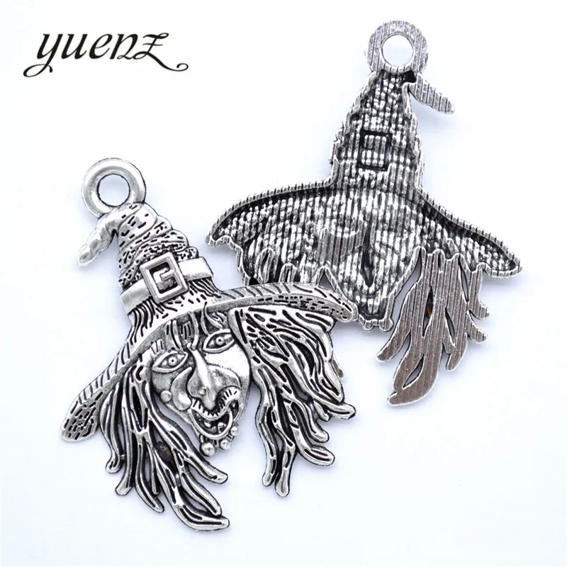 

YuenZ 2 шт античный посеребренный волшебник ручной работы Подвеска: DIY для браслета ожерелья 58*48 мм I1118