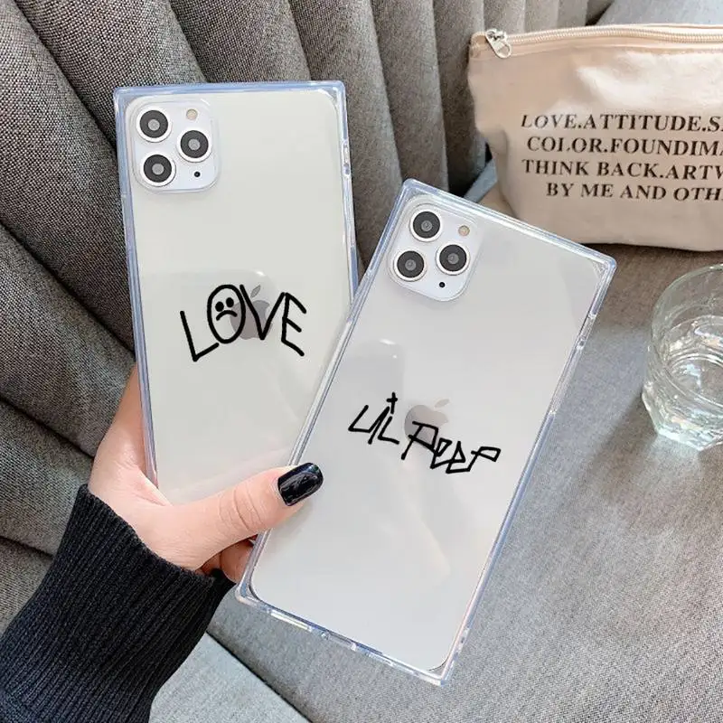 

Lil Peep Phone Case Transparent for iPhone 7 8 11 12 s mini pro X XS XR MAX Plus cover Clear mobile bag