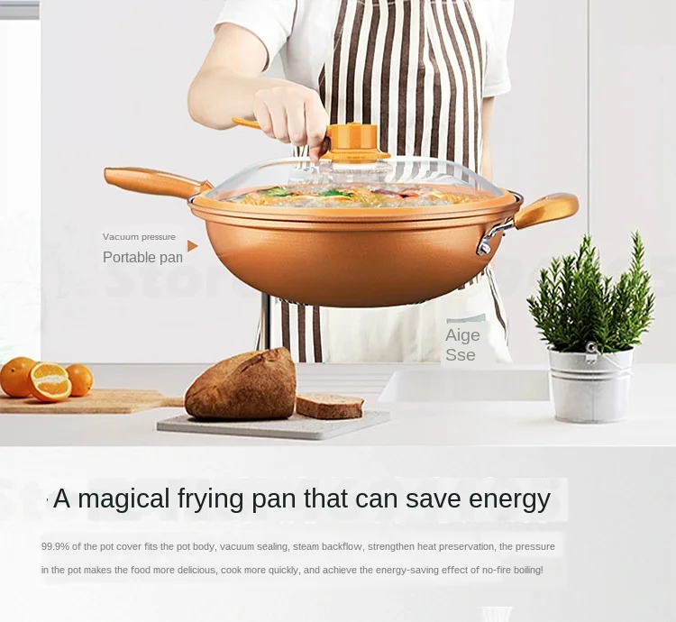 Кастрюля с крышкой 32 см универсальная сковорода для индукционной плиты