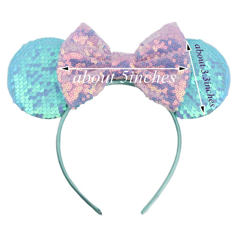 1 шт. новые модные уши Минни Маус повязка на голову для девочек банты волос