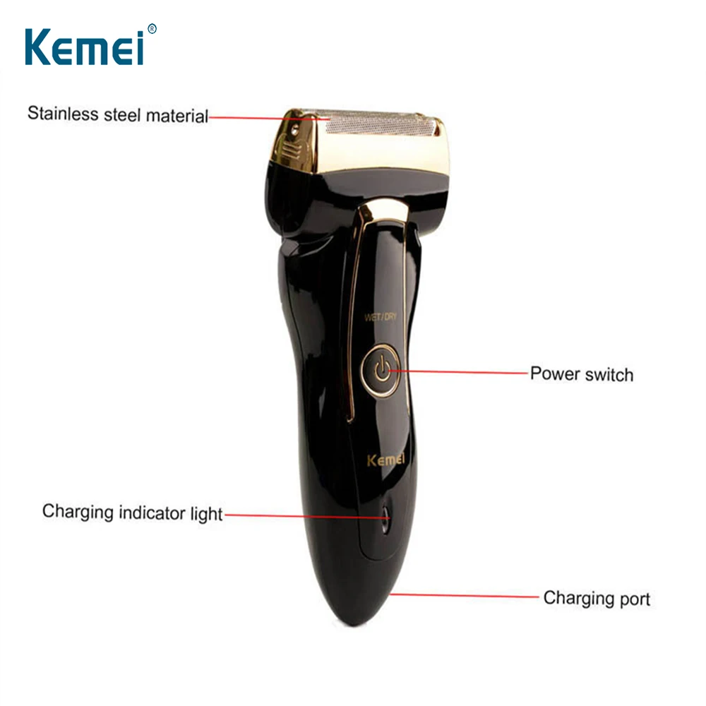 Мужская электробритва KEMEI триммер для лица бороды бритва машинка стрижки волос