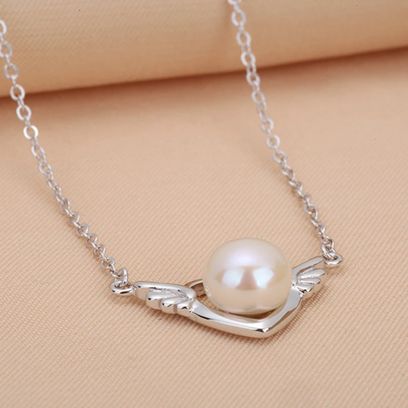 100% ювелирные изделия из натурального жемчуга ожерелье 925 стерлингового серебра
