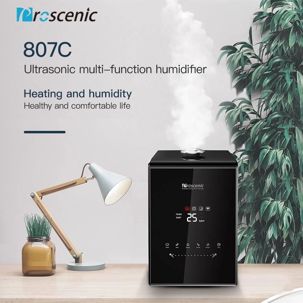 Ультразвуковой увлажнитель Proscenic 807C 5 л теплый и холодный туман испаритель с