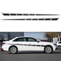 hot sale 2 pcs 300x14 cm both sides stickers tuning style side band bumper car wrap vinyl film wholesale quick delivery csv